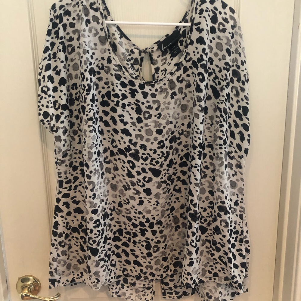 Lane Bryant Black/White Leopard Tol